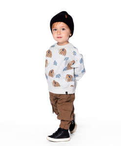 Deux Par Deux Wooly Mammoth Print Sweatshirt