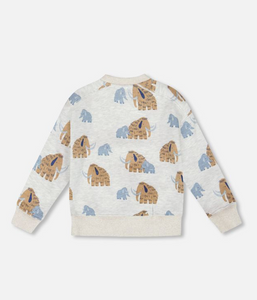 Deux Par Deux Wooly Mammoth Print Sweatshirt