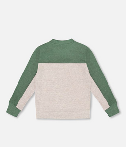 Deux Par Deux Colorblock Top Green