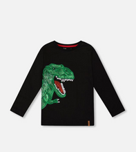 Load image into Gallery viewer, Deux Par Deux Green Dinosaur Tee
