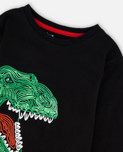 Load image into Gallery viewer, Deux Par Deux Green Dinosaur Tee
