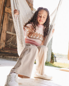 Deux Par Deux Wide Leg Cords Moonlight