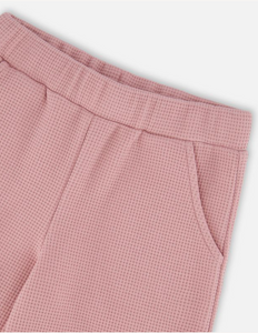 Deux Par Deux Wide Leg Pant Waffle Silver Pink