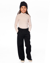 Load image into Gallery viewer, Deux Par Deux Wide Leg Pant Waffle Black

