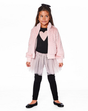 Load image into Gallery viewer, Deux Par Deux Legging with Tulle Skirt Overlay Pink/Black
