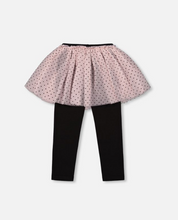 Load image into Gallery viewer, Deux Par Deux Legging with Tulle Skirt Overlay Pink/Black
