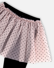Load image into Gallery viewer, Deux Par Deux Legging with Tulle Skirt Overlay Pink/Black
