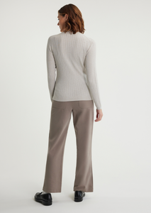 Fig Isla Light Turtleneck Sweater Birch Heather