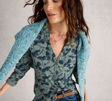 Load image into Gallery viewer, White Stuff UK Annie Longline Shirt Green Multi
