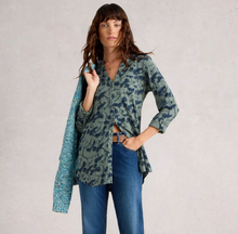 Load image into Gallery viewer, White Stuff UK Annie Longline Shirt Green Multi
