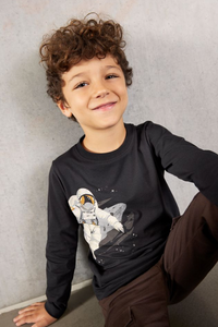Minymo Astronaut Tee Black