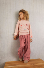 Load image into Gallery viewer, Minymo Flower Embroidered Sweater Misty Rose
