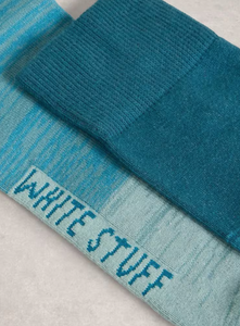 White Stuff UK Mens Spacedye Ankle Sock Blue Multi