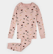 Load image into Gallery viewer, Petit Lem Sushi Print Baby Pyjamas Pink
