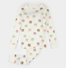 Load image into Gallery viewer, Petit Lem Macaron Print Baby Pyjamas Antique White
