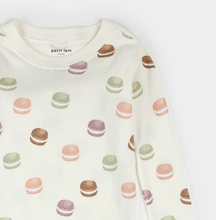 Load image into Gallery viewer, Petit Lem Macaron Print Baby Pyjamas Antique White
