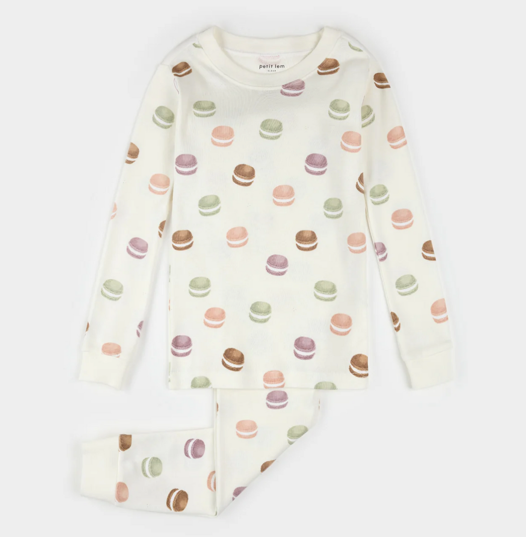 Petit Lem Macaron Print Pyjamas