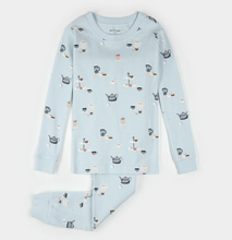 Load image into Gallery viewer, Petit Lem Tea Party Print Pyjamas Sky Blue
