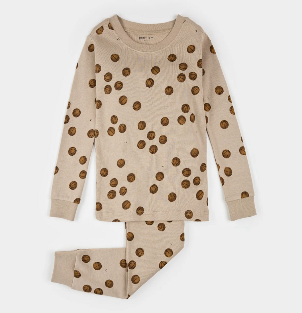 Petit Lem Basketball Print Baby Pyjamas