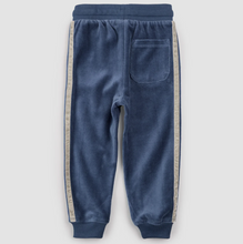 Load image into Gallery viewer, Miles Retro Stripe Blue Velour Jogger
