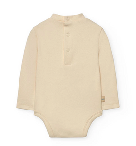 Boboli Bear Appliqué Velour Jumper, Onesie and Tights