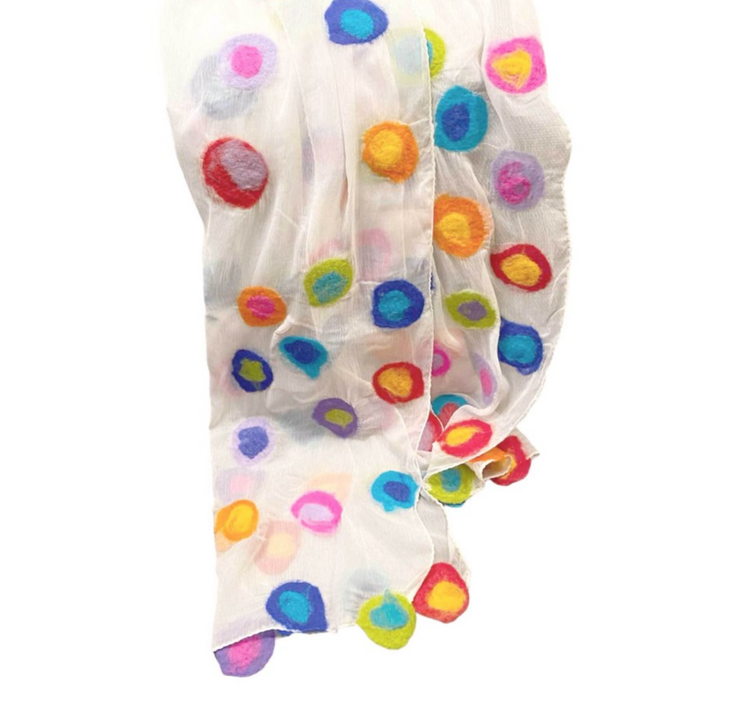Mosaic Flower Oblong Scarf