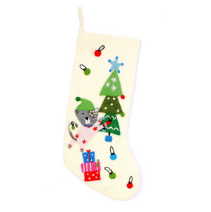 Felt Cat Christmas Stocking
