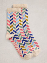 Load image into Gallery viewer, White Stuff Uk Pattern Ankle Socks Nat Multi
