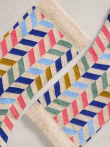 White Stuff Uk Pattern Ankle Socks Nat Multi