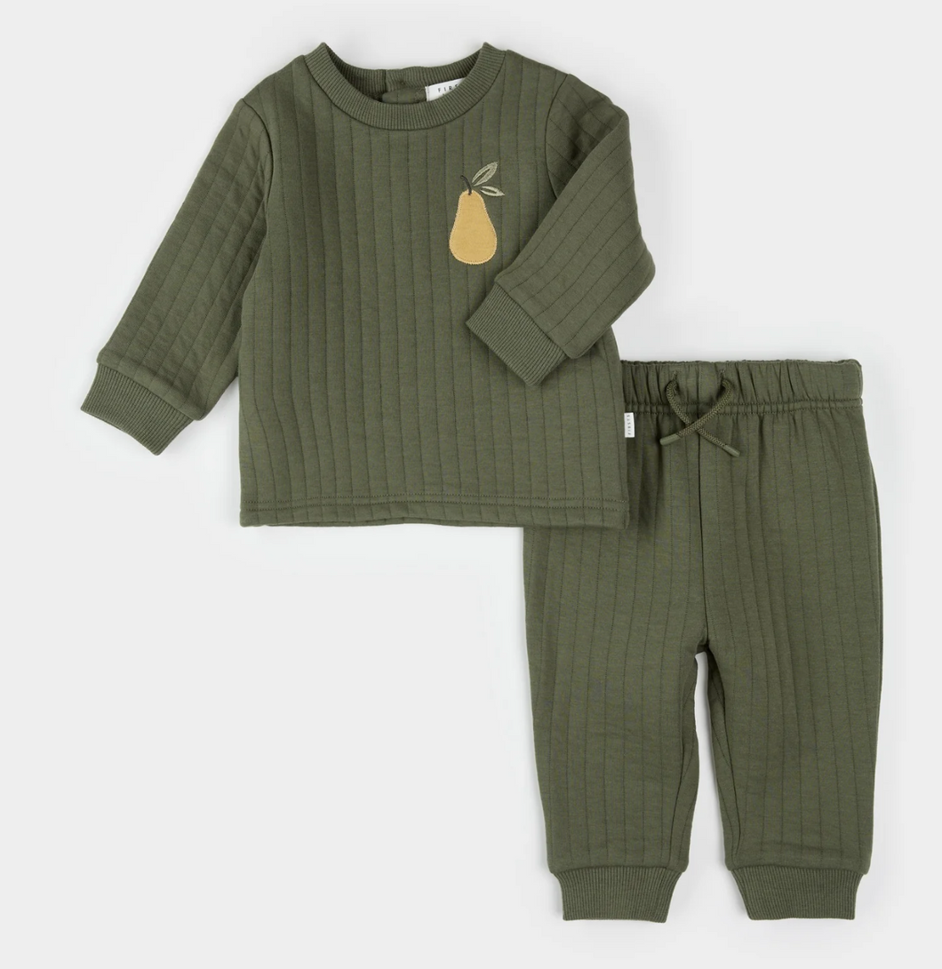 Petit Lem Pear Quilted Top and Pant