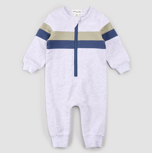 Miles Baby Blue and Stone Stripe Playsuit