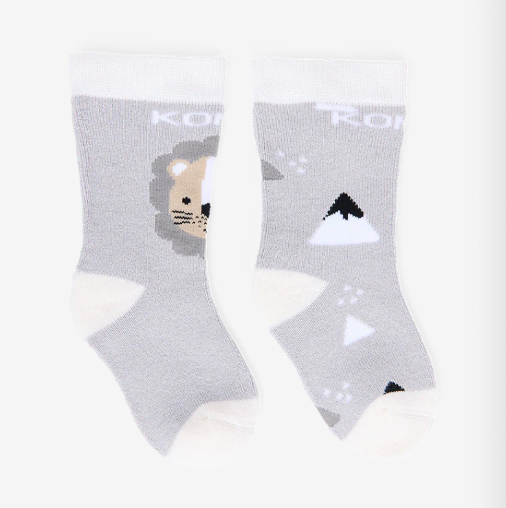 Kombi Adorable Twin Pack Infant Socks Light Baby Peaks