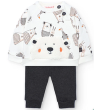 Load image into Gallery viewer, Boboli Teddy and Friends Fleece Sweatshirt and Pant
