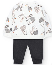 Load image into Gallery viewer, Boboli Teddy and Friends Fleece Sweatshirt and Pant
