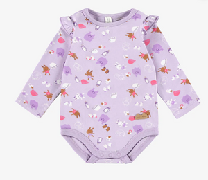Souris Mini Baby Bunny Onesie and Grow Pant Purple