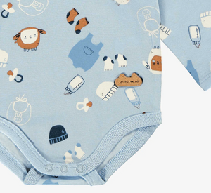 Souris Mini Baby Sheep Onesie and Grow Pant Blue
