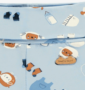 Souris Mini Baby Sheep Onesie and Grow Pant Blue