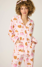 Load image into Gallery viewer, PJ Salvage Brunch Club Flannel Pyjamas Pink
