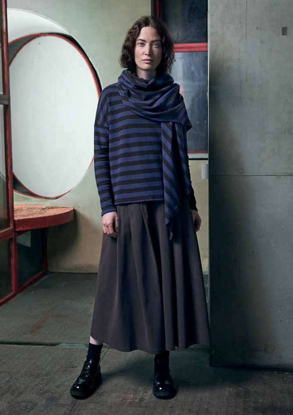 Neirami Crew Neck Stripe Sweater