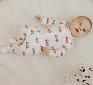 Petit Lem Fire Truck Print Sleeper
