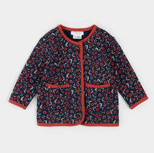 Load image into Gallery viewer, Petit Lem Poppy Floral Print Baby Quilted Cardigan
