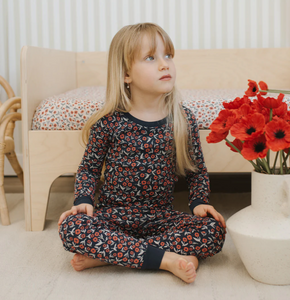Petit Lem Poppy Print Pyjamas