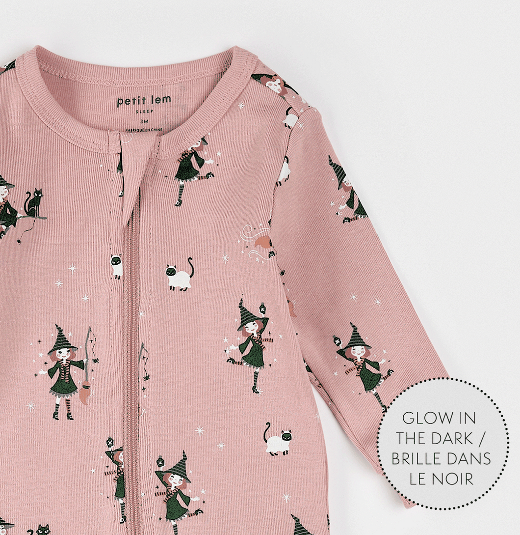Petit Lem Witch Glow in the Dark Print Sleeper