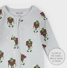 Load image into Gallery viewer, Petit Lem Frankenstein Glow in the Dark Print Sleeper
