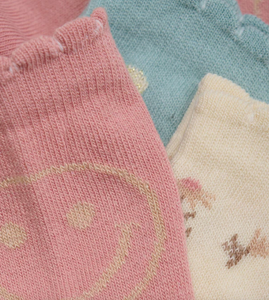Minymo 3-Pack Socks Withered Rose