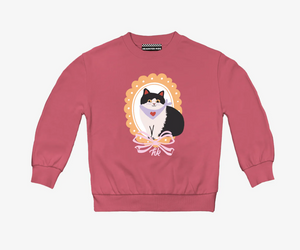 Headster Kitty Charm Sweatshirt Clay Rose