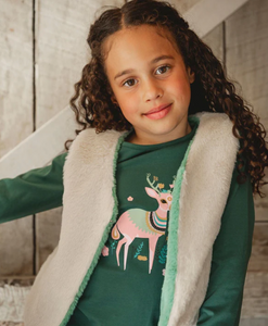 Deux Par Deux Deer Print Tee