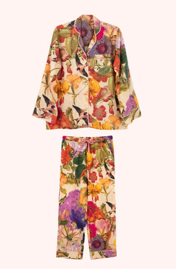 Powder UK Supersoft Pyjamas Posy Cream