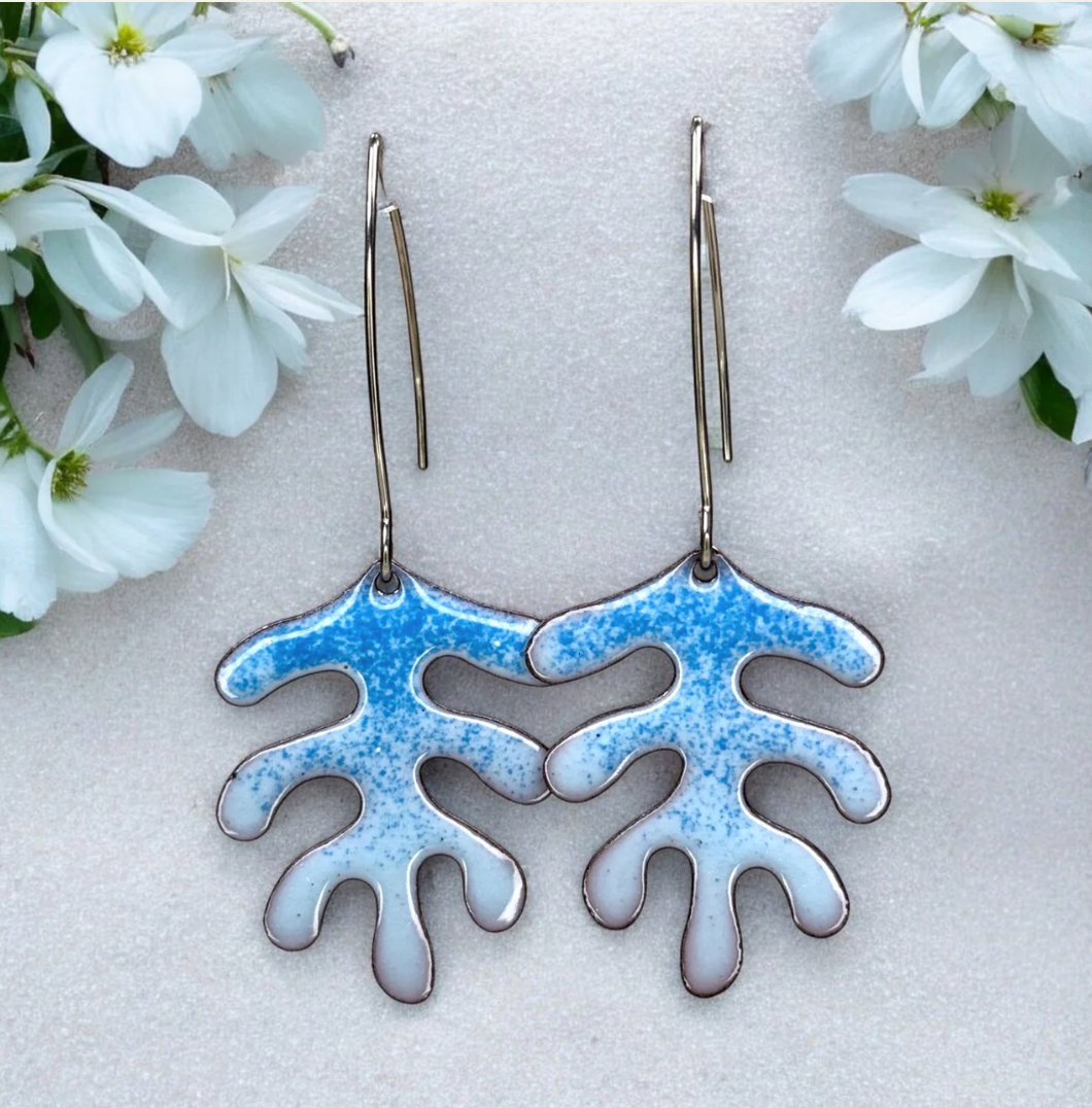 Artic Matisse Leaf Earrings