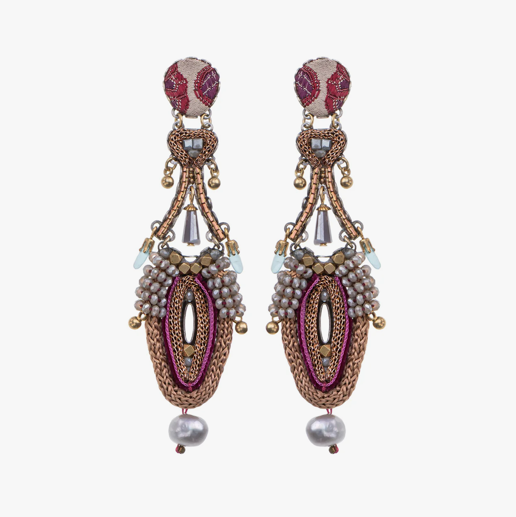Ayala Bar Berry Blush, Navia Earrings